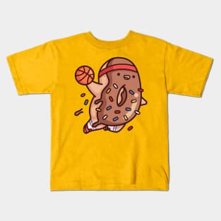 Brown Dunkin Donut with sprinkles Kids T-Shirt